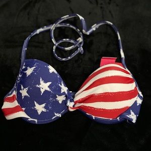 Xhilaration American flag swim suit top